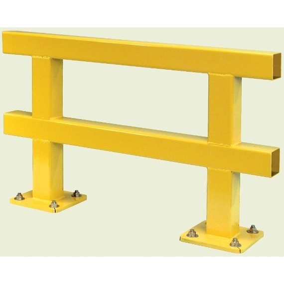 6' x 44" Heavy Duty Triple Guard Rail, Yellow