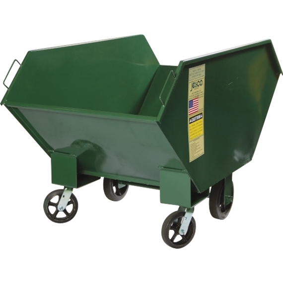 5/8 Cu. Yd. Green Steel Chip and Waste Truck, 1,500 lb. Capacity