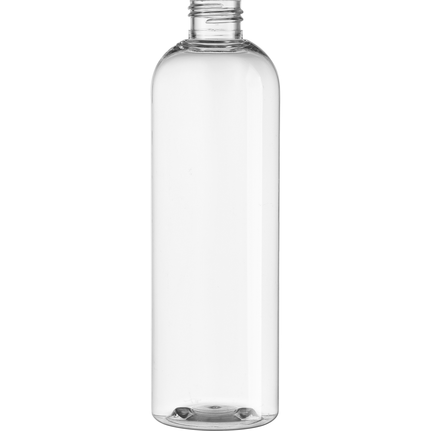 12 oz. Clear PET Plastic Bullet Bottle, 24mm 24-410