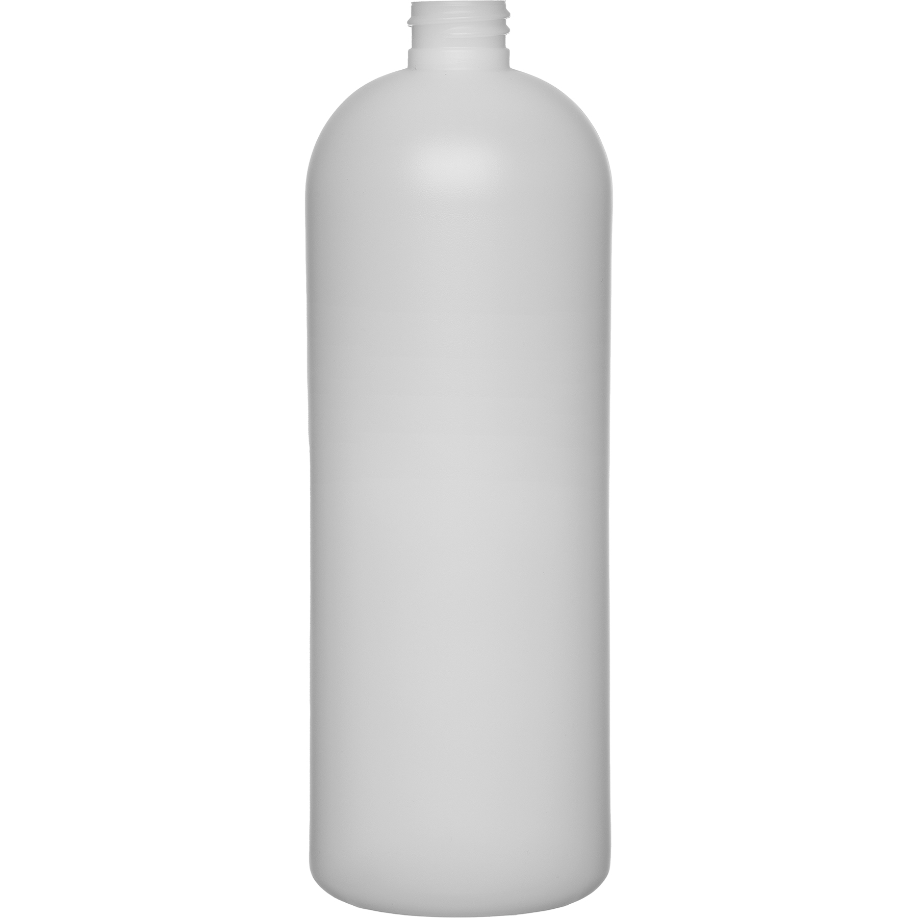 32 oz. Natural HDPE Plastic Bullet Bottle, 28mm 28-410