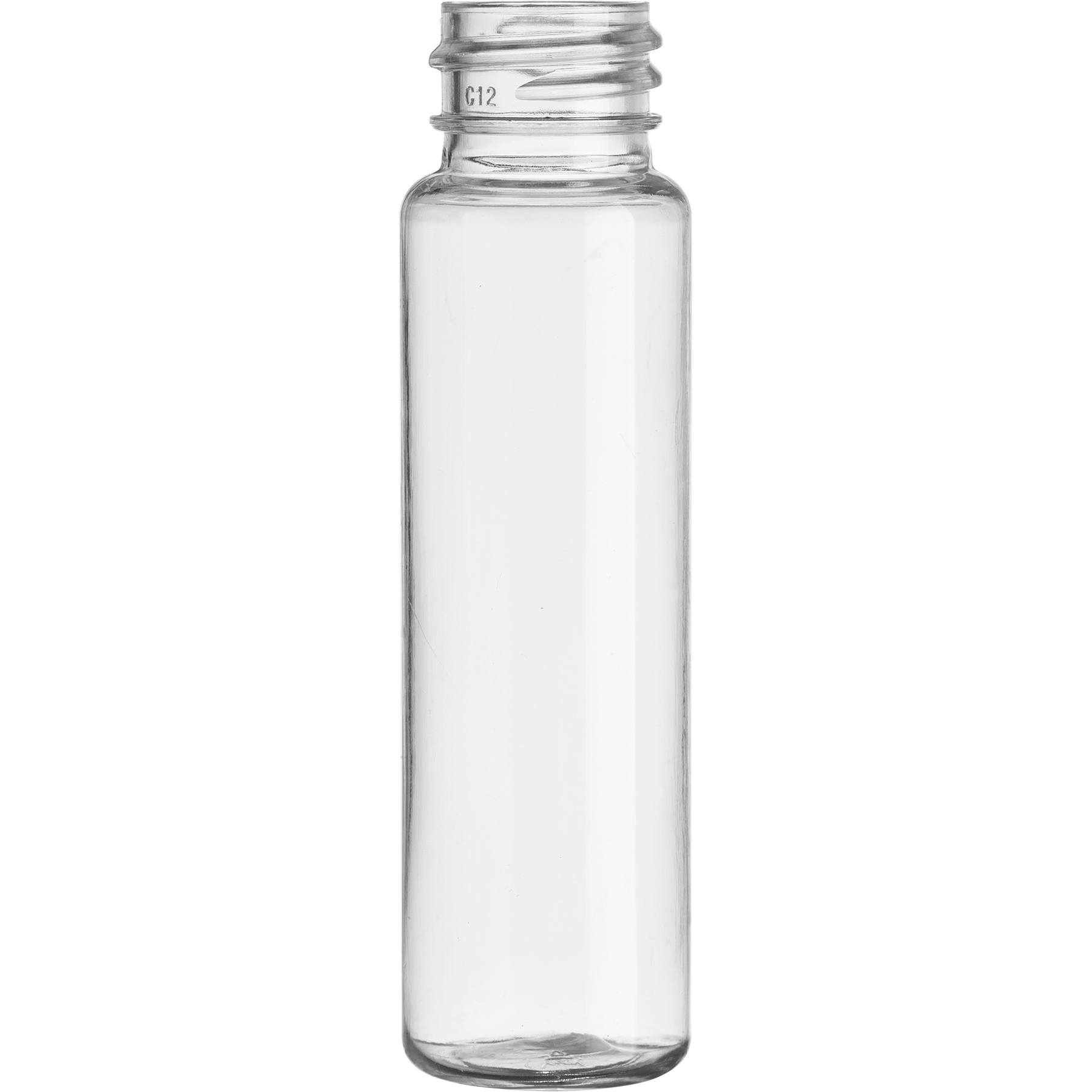 1 oz. Clear PET Plastic Cylinder Bottle, 20mm 20-410