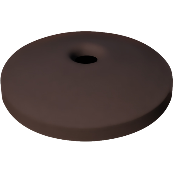 55 Gallon Drum Brown Plastic Mushroom Top Recycling Lid, 4" Opening