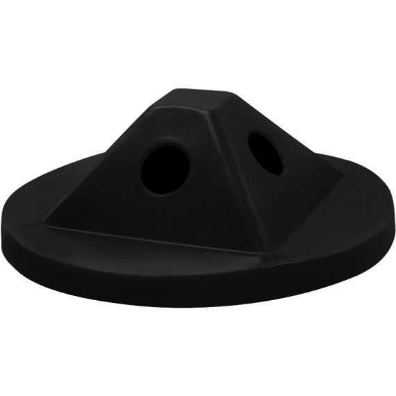 55 Gallon Drum Black Plastic Pyramid Recycling Lid