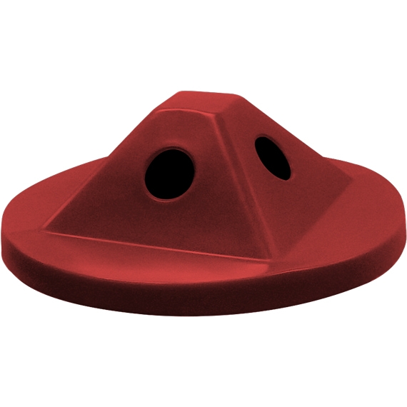 55 Gallon Drum Red Plastic Pyramid Recycling Lid