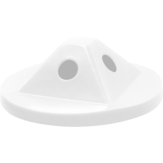 55 Gallon Drum White Plastic Pyramid Recycling Lid