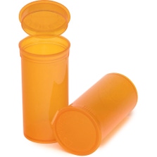 13 Dram Amber Plastic Pop Top Container, 315/cs