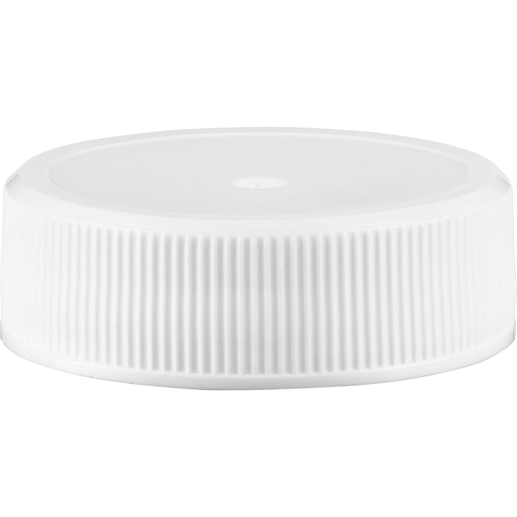 33mm 33-400 White Ribbed (Matte Top) Plastic Cap, Unlined