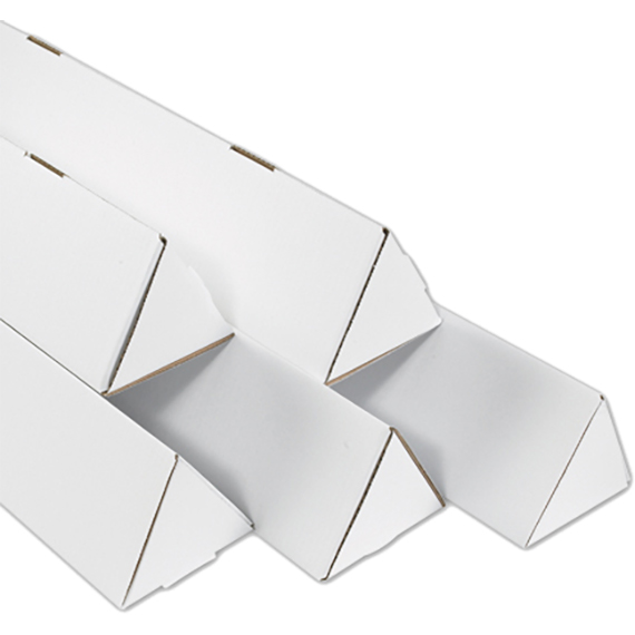 2" x 30-1/4" White Triangle Mailing Tube