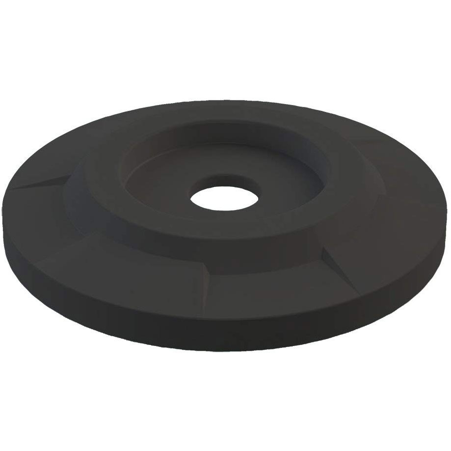 55 Gallon Drum Black Plastic Flat Top Recycling Lid, 4" Opening