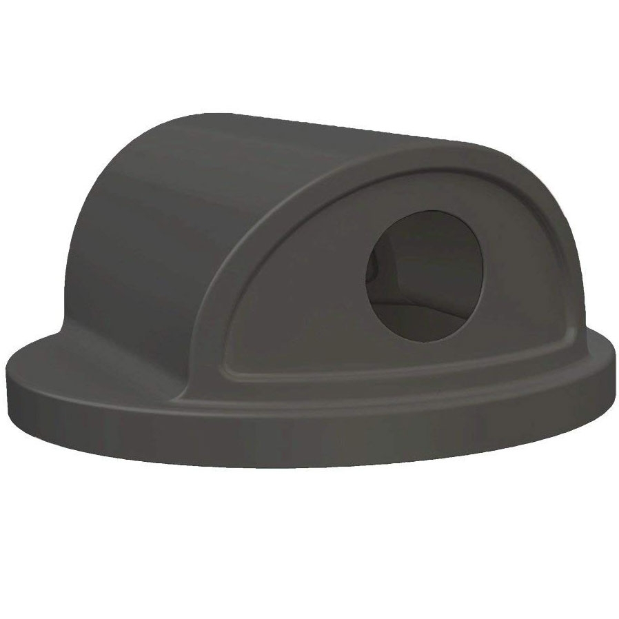 55 Gallon Drum Black Plastic 2-Way Recycling Lid