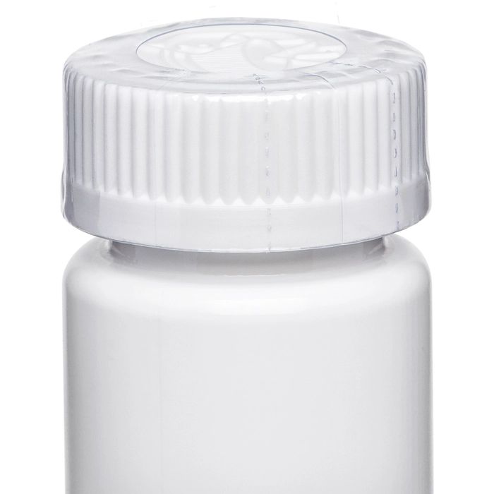 Bottle and cap with a child resistant closure.