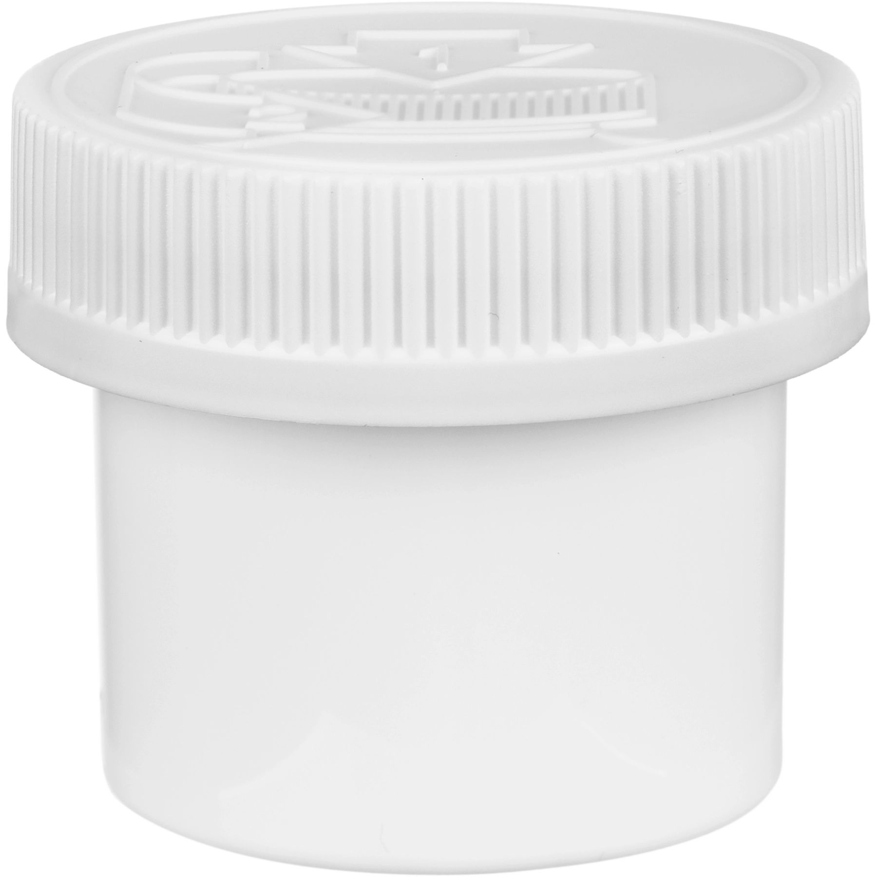 Concentrate container with child resistant cap.