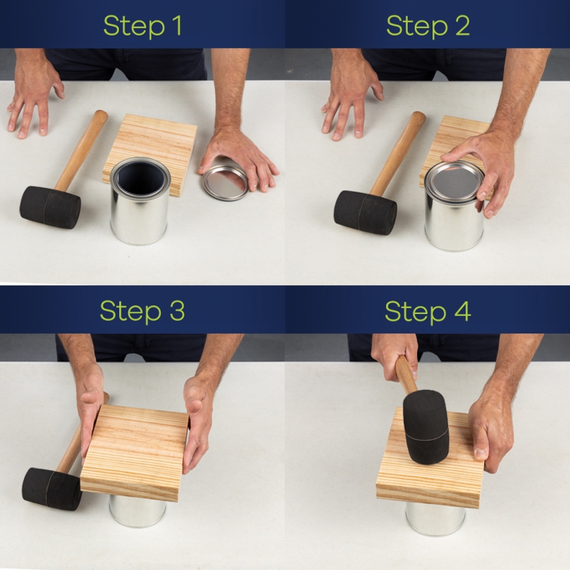 How to Close A Paint Can with A Mallet