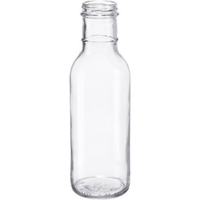 12 oz. Ring Neck Glass Dressing Bottle - 12/Case