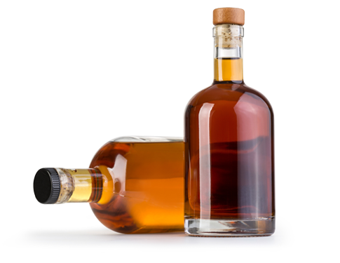 Bar top bottles.